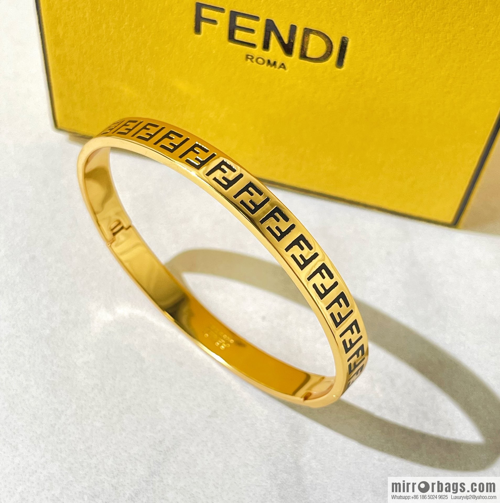 Fendi FF gold bracelet