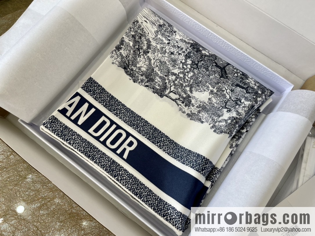 Dior 100% Silk New Sauvage Printed Square Towel
