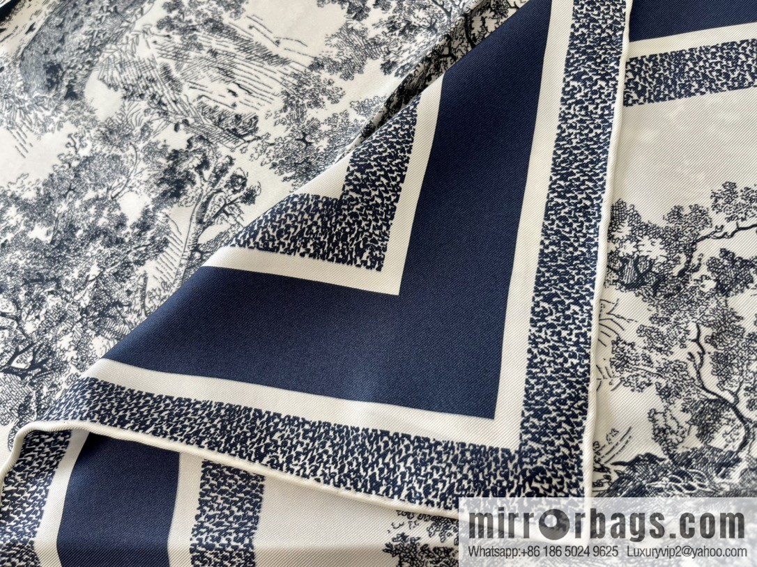 Dior 100% Silk New Sauvage Printed Square Towel