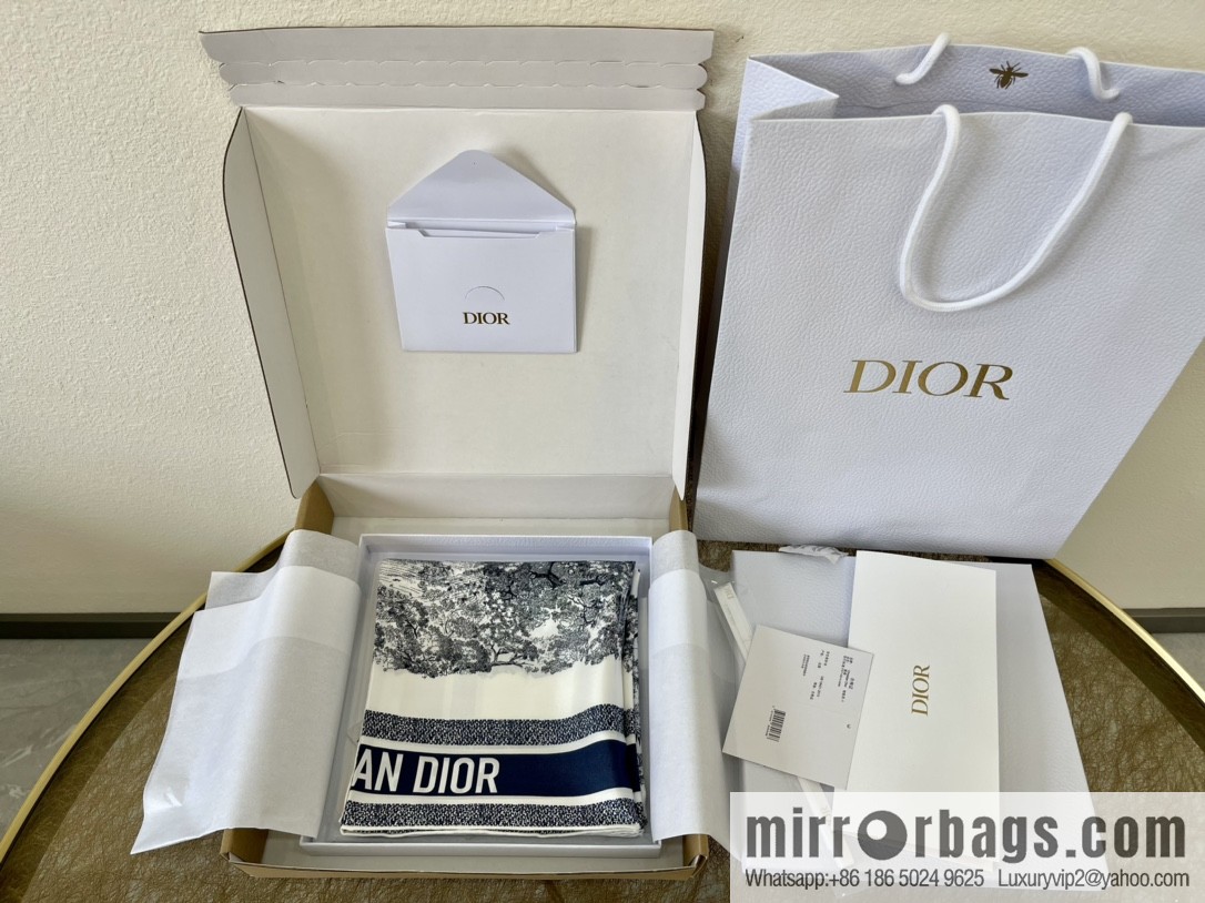 Dior 100% Silk New Sauvage Printed Square Towel