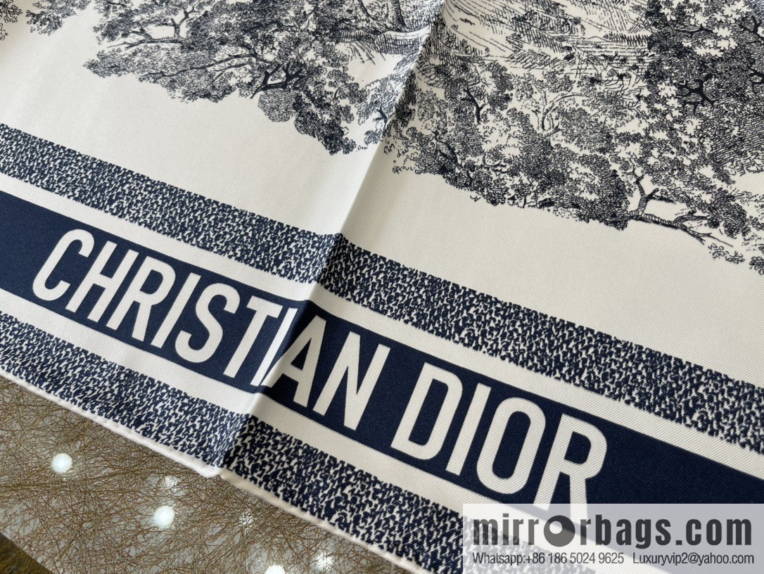 Dior 100% Silk New Sauvage Printed Square Towel