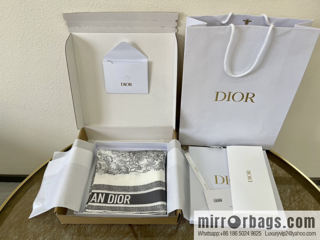 Dior 100% Silk New Sauvage Printed Square Towel