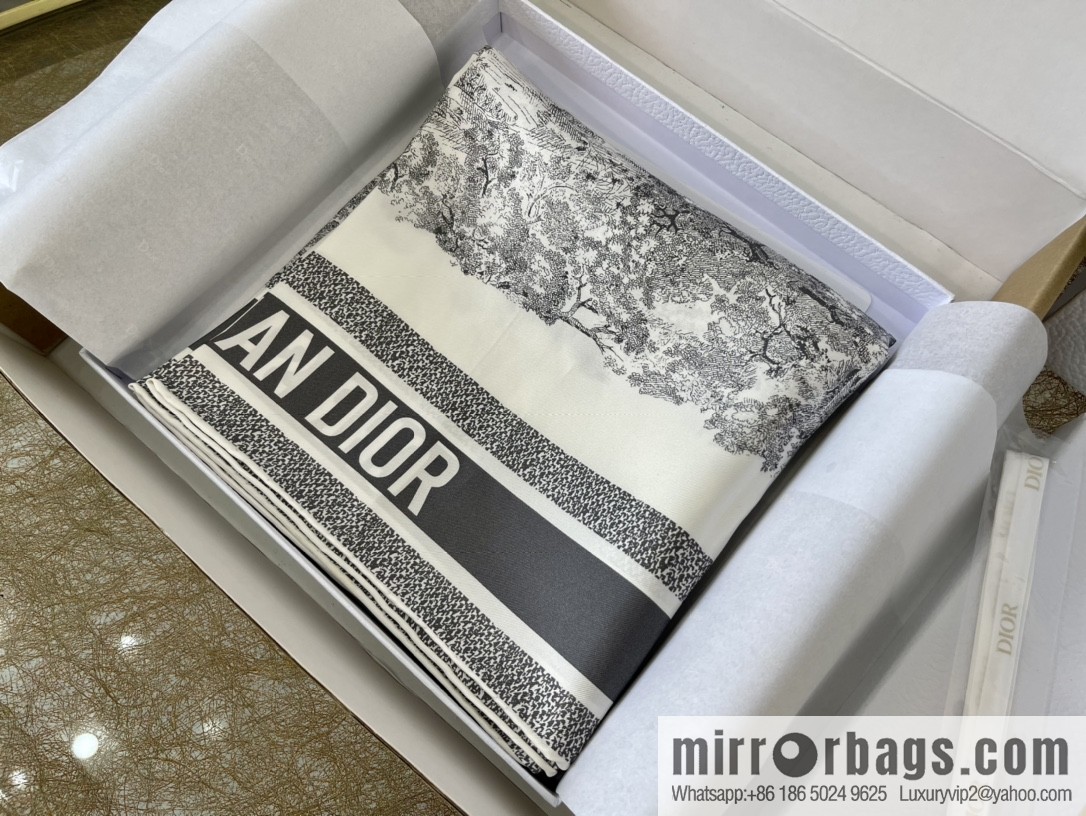 Dior 100% Silk New Sauvage Printed Square Towel