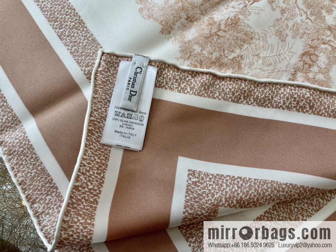 Dior 100% Silk New Sauvage Printed Square Towel