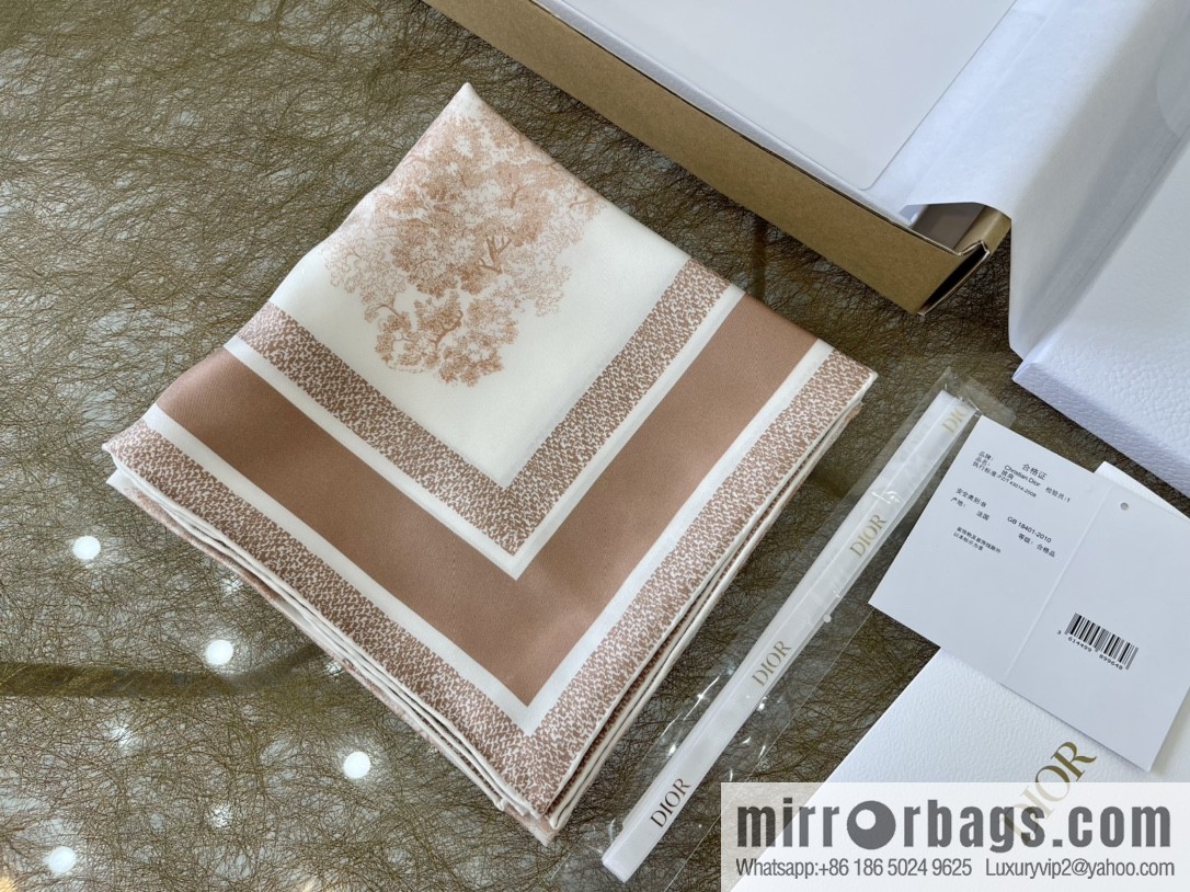 Dior 100% Silk New Sauvage Printed Square Towel