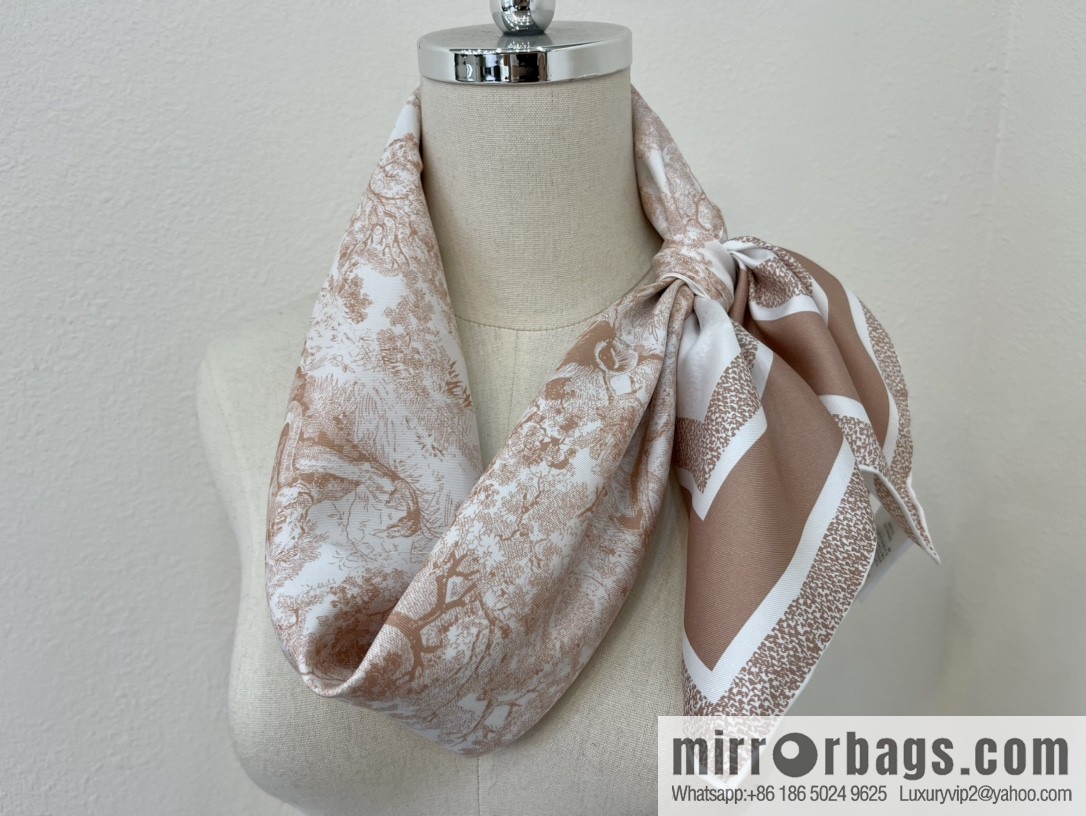 Dior 100% Silk New Sauvage Printed Square Towel