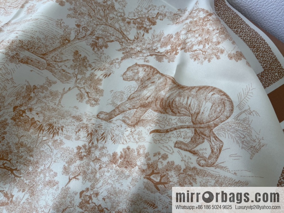 Dior 100% Silk New Sauvage Printed Square Towel