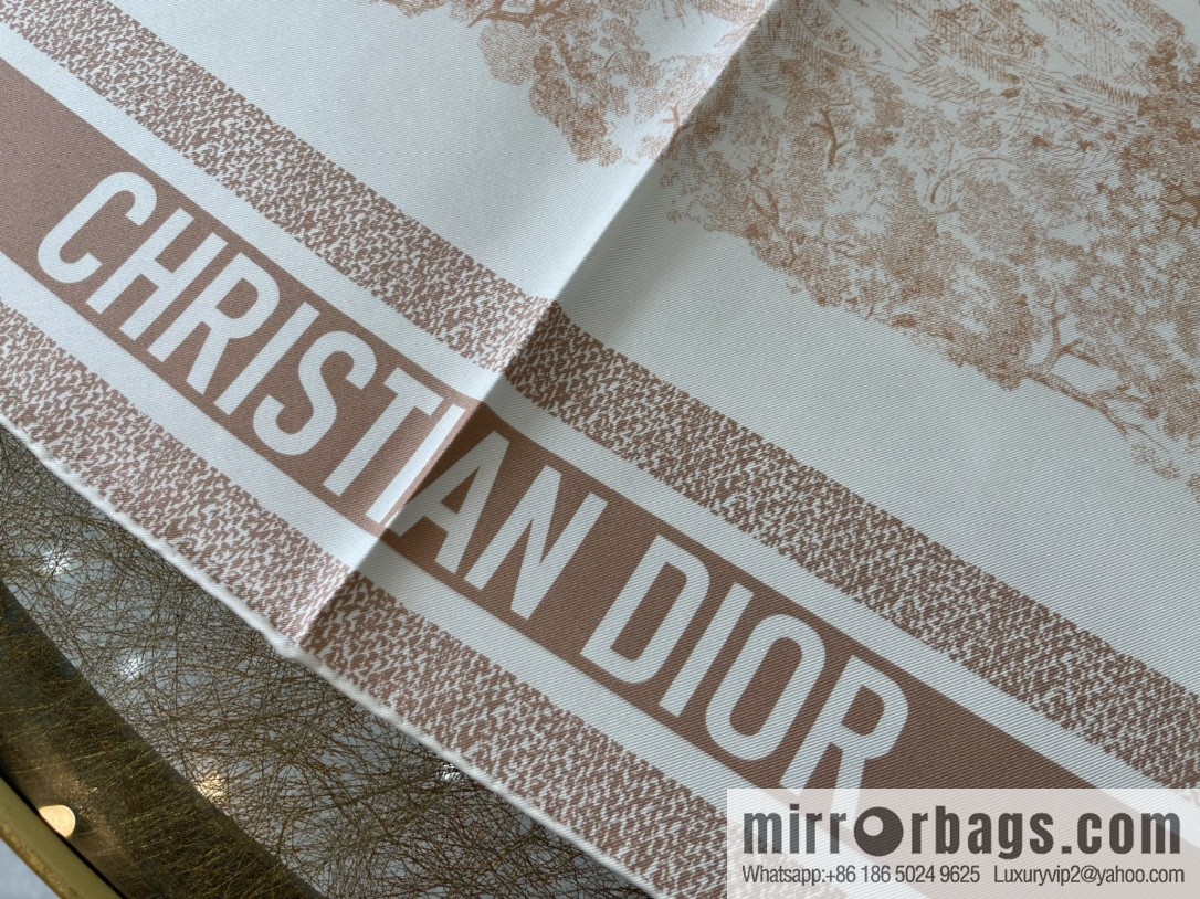 Dior 100% Silk New Sauvage Printed Square Towel