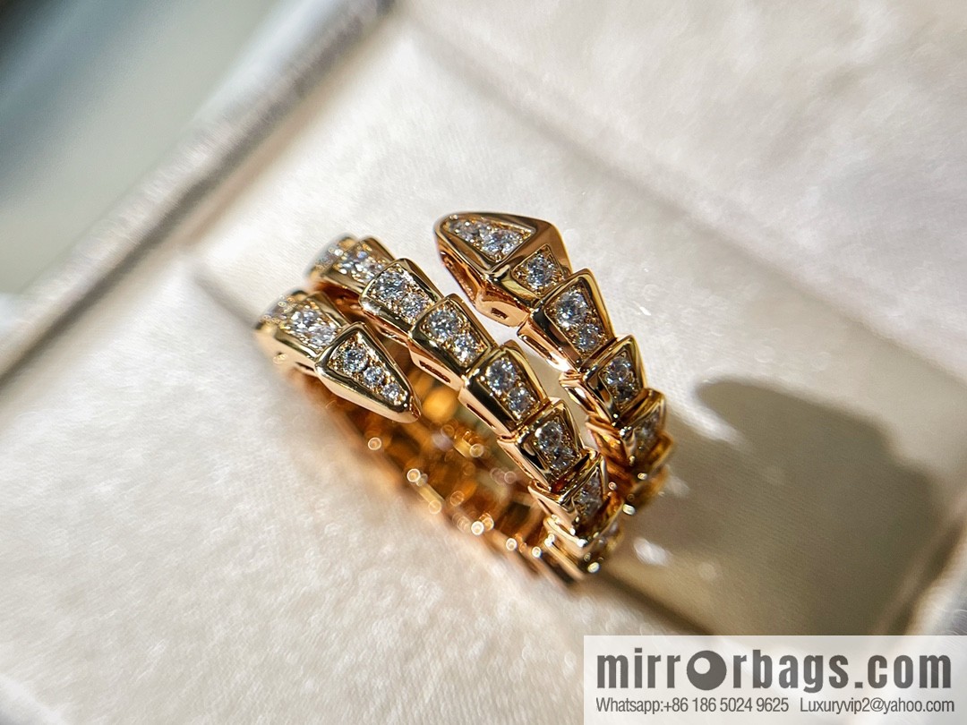 BVLGARI Bulgari full drill snake bone ring