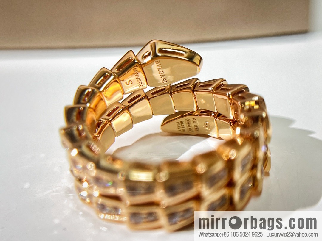 BVLGARI Bulgari full drill snake bone ring