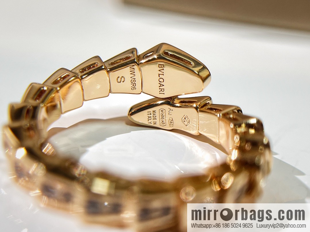 BVLGARI Bulgari full drill snake bone ring