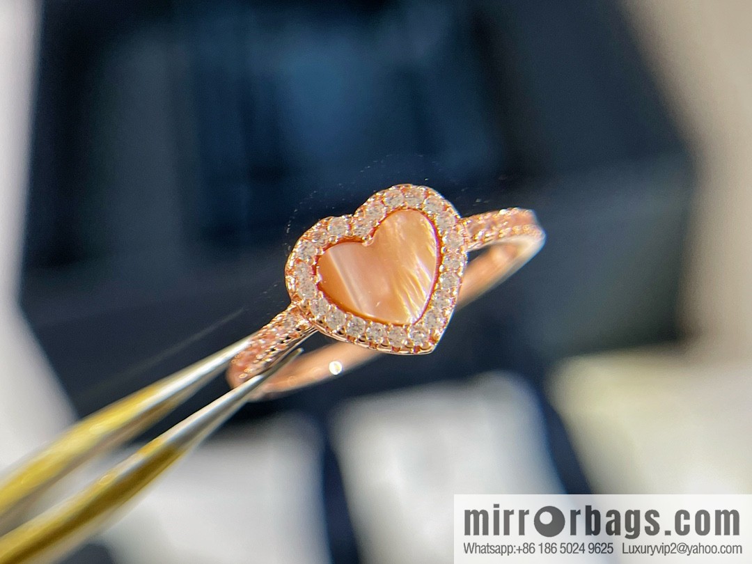 APM Monaco pink mother shell love ring