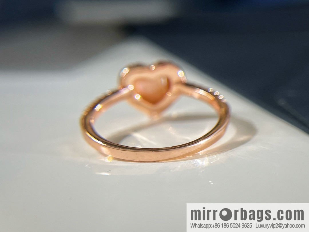 APM Monaco pink mother shell love ring