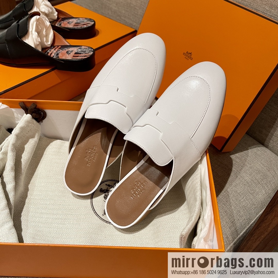 HERMES Hermès 2022 Latest Loafers Half-tow Catena Muller Shoes