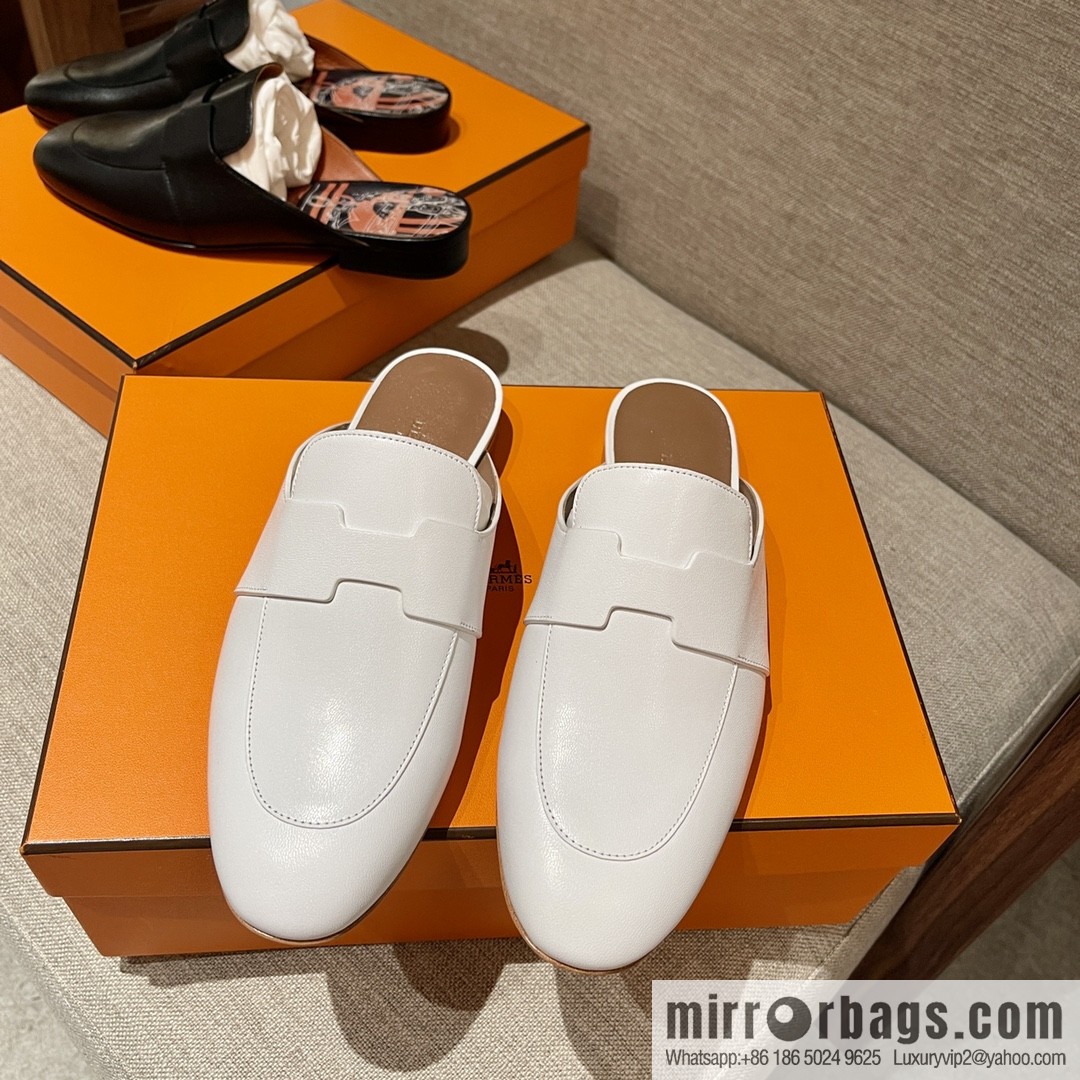 HERMES Hermès 2022 Latest Loafers Half-tow Catena Muller Shoes