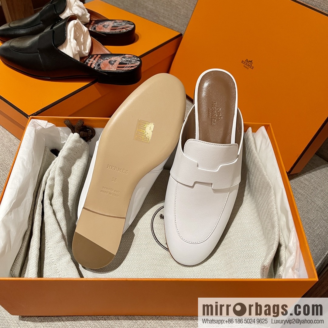 HERMES Hermès 2022 Latest Loafers Half-tow Catena Muller Shoes