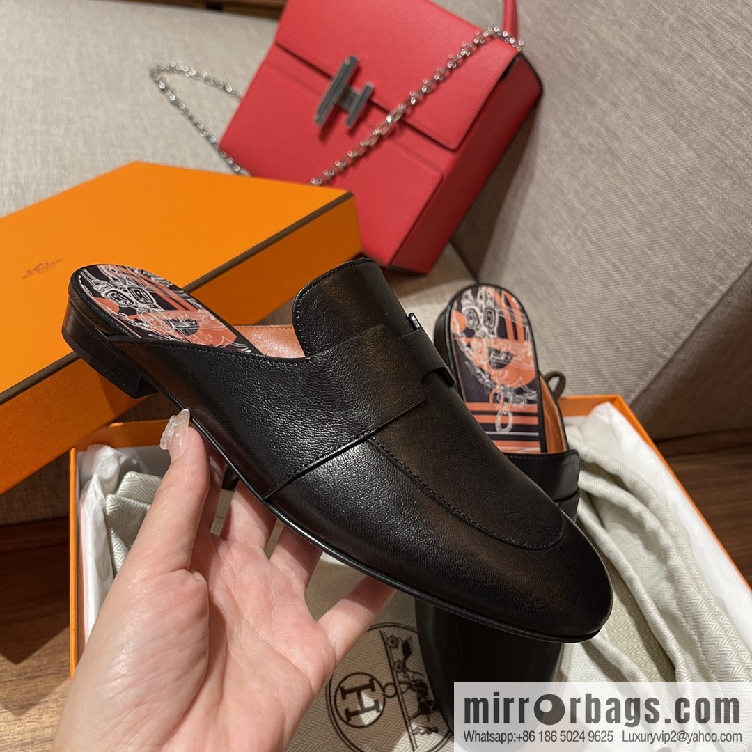 HERMES Hermès 2022 Latest Loafers Half-tow Catena Muller Shoes