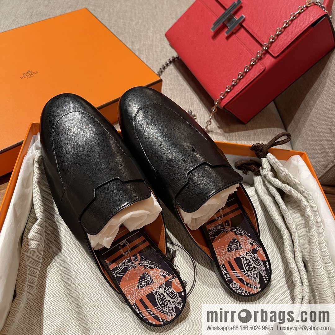HERMES Hermès 2022 Latest Loafers Half-tow Catena Muller Shoes