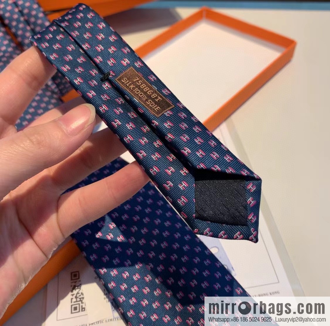 Hermes H letter men's new tie series