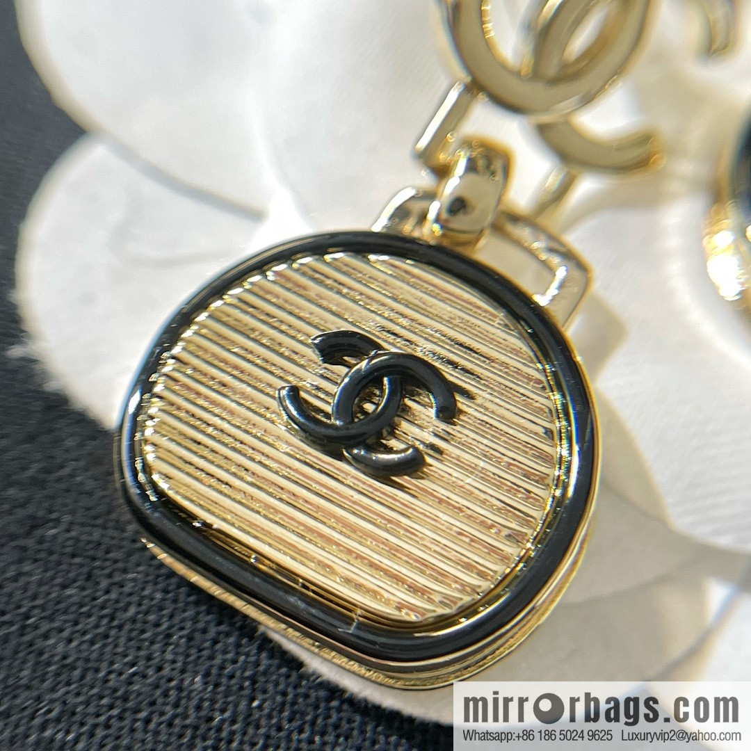New ☑️ Chanel double c round cake bag earrings