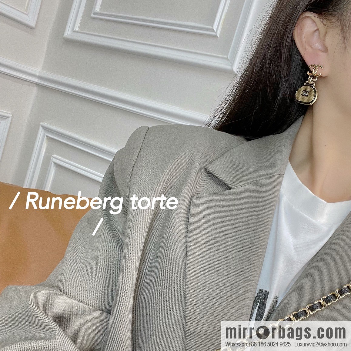 New ☑️ Chanel double c round cake bag earrings