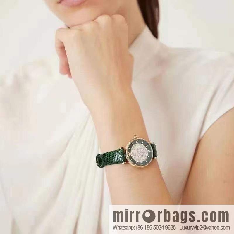 Produced by SJ, the original order (Emporio Armani) Gypsy watch, dark green belt, fashionable and casual quartz women's watch