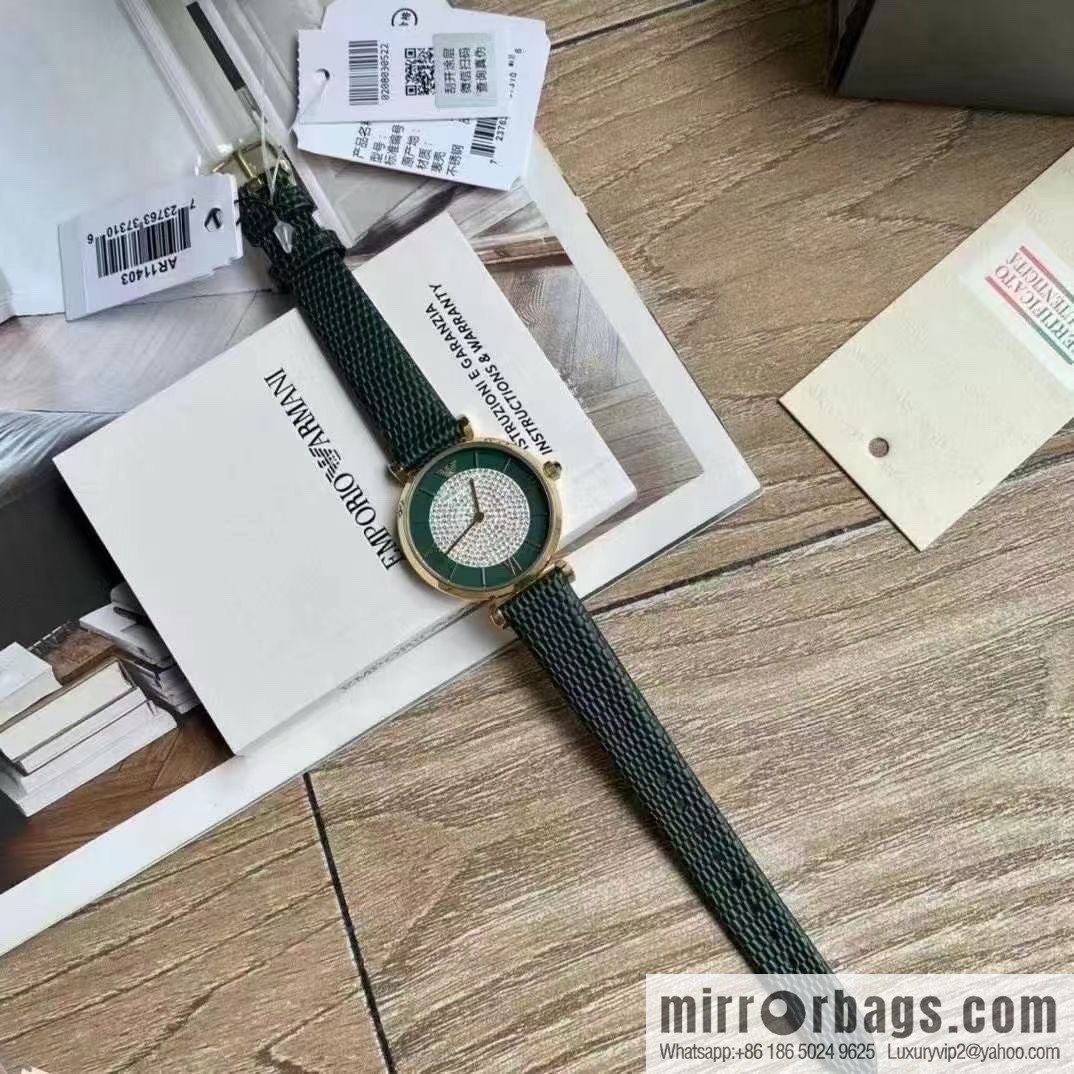 Produced by SJ, the original order (Emporio Armani) Gypsy watch, dark green belt, fashionable and casual quartz women's watch