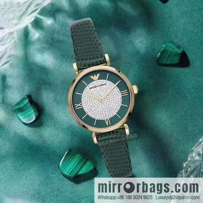 Produced by SJ, the original order (Emporio Armani) Gypsy watch, dark green belt, fashionable and casual quartz women's watch