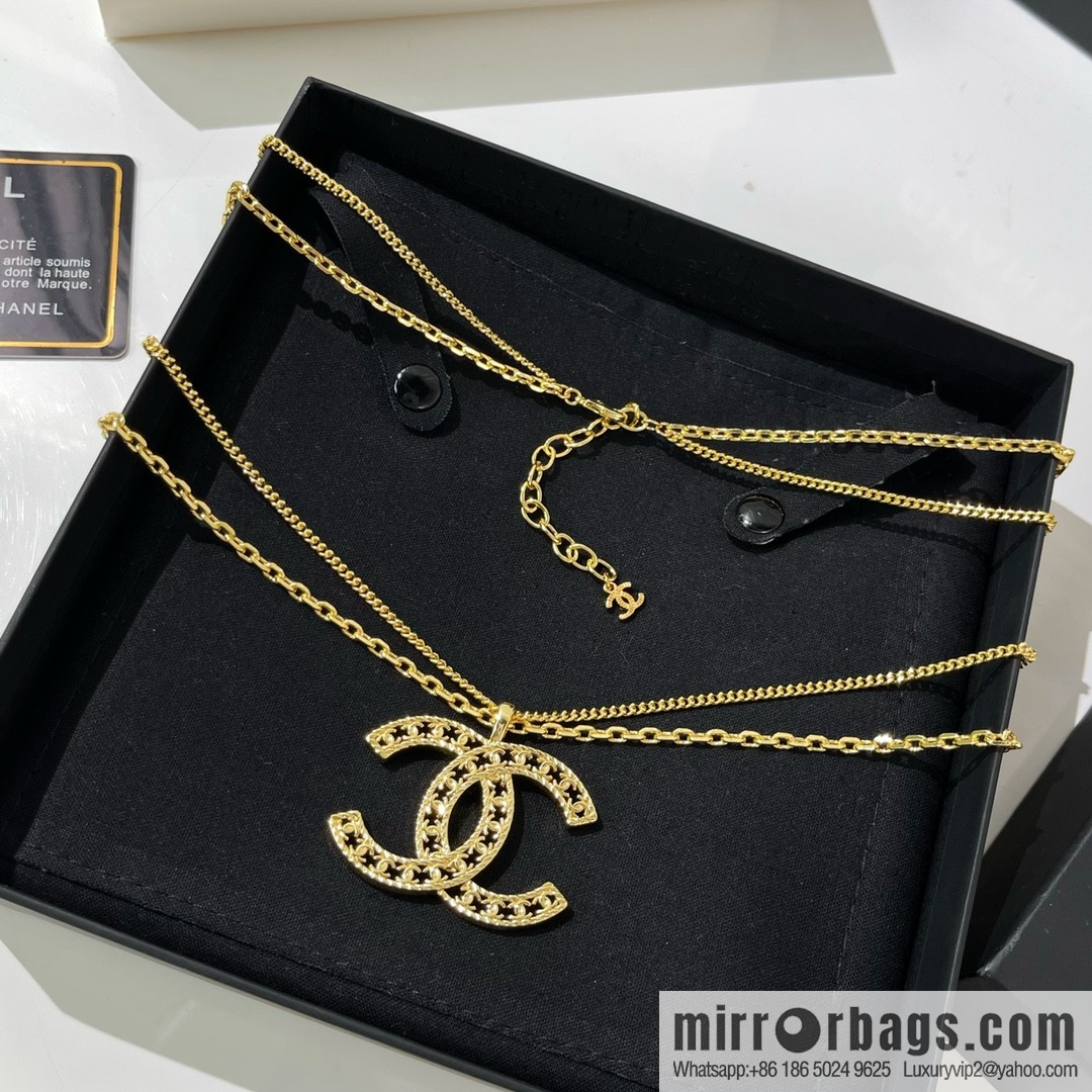 New ☑️ Chanel double layer double c cut-out necklace