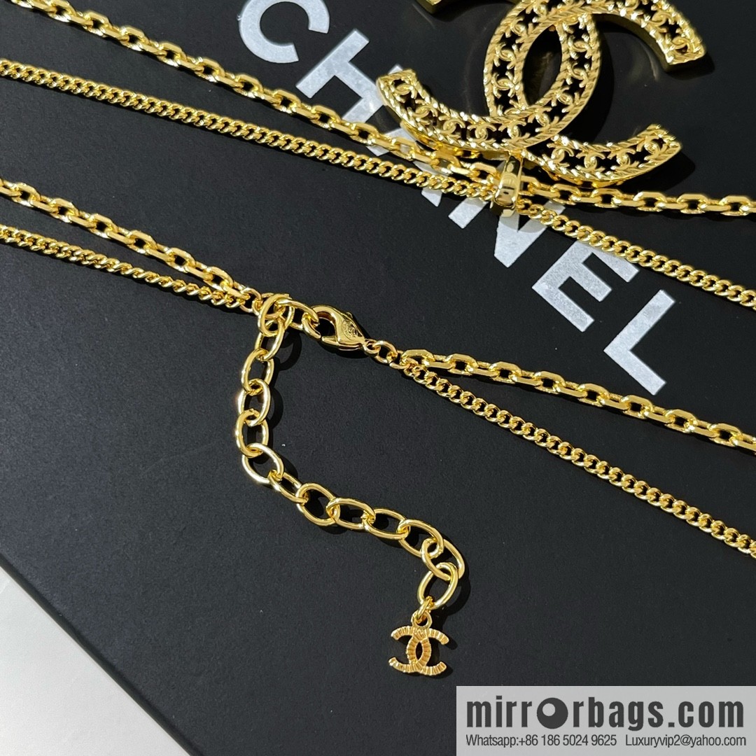 New ☑️ Chanel double layer double c cut-out necklace