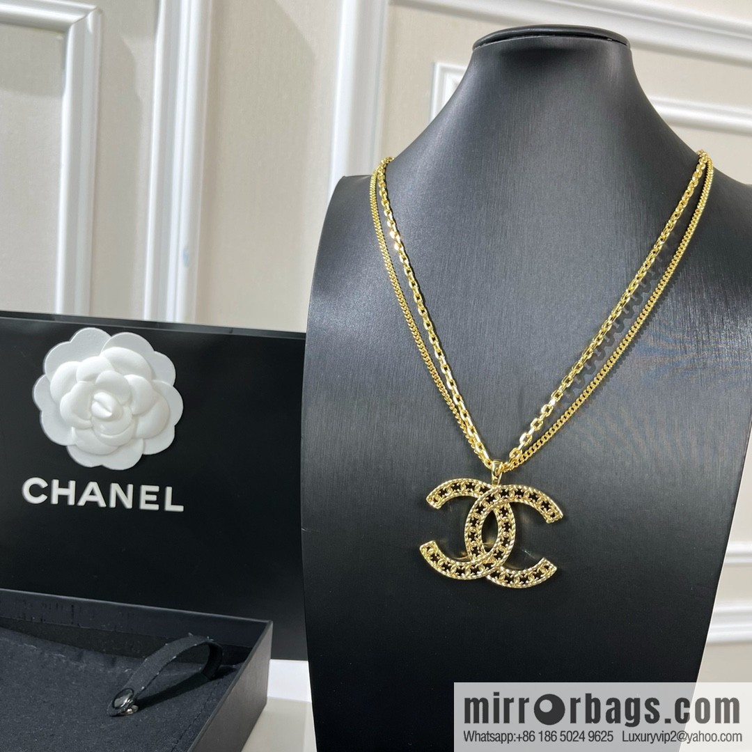 New ☑️ Chanel double layer double c cut-out necklace