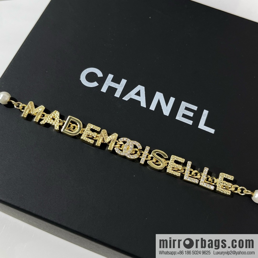 New ☑️ Chanel Double C Letter Pearl Necklace