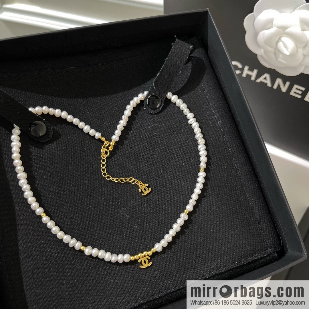 New ☑️ Chanel Double C Natural Pearl Necklace