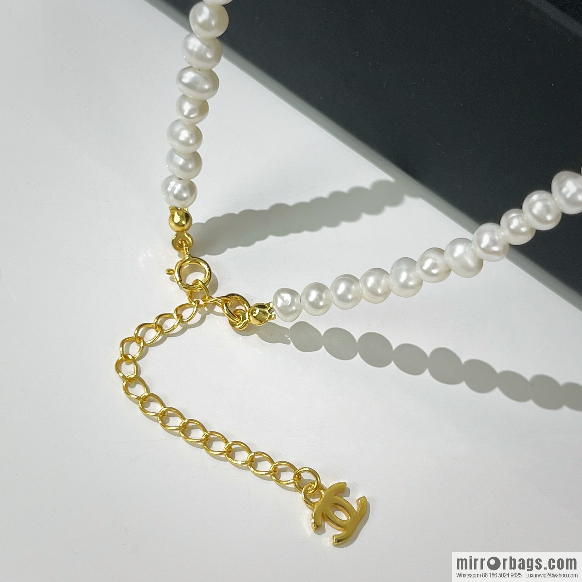 New ☑️ Chanel Double C Natural Pearl Necklace