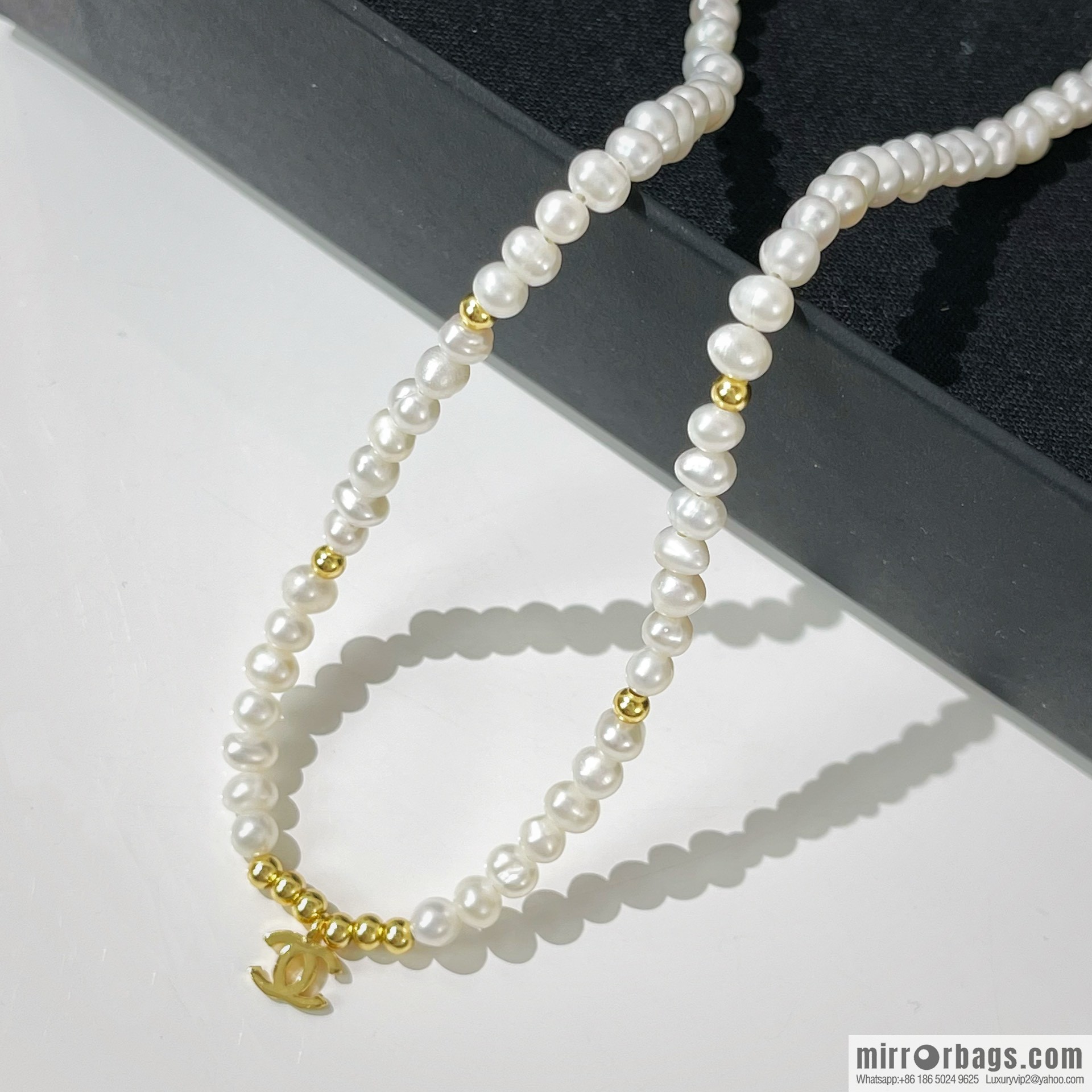 New ☑️ Chanel Double C Natural Pearl Necklace