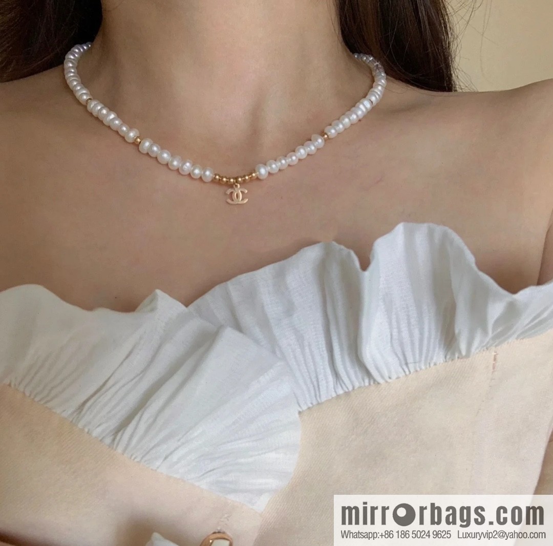 New ☑️ Chanel Double C Natural Pearl Necklace