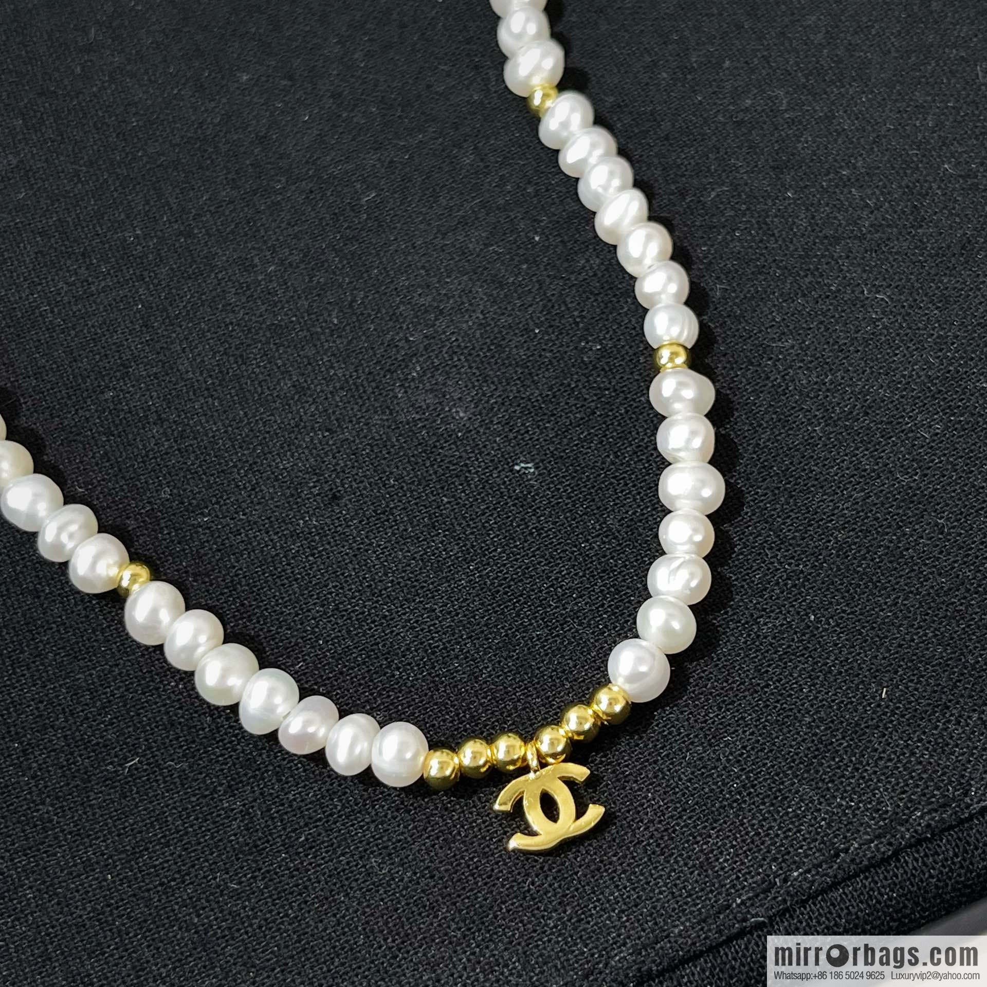 New ☑️ Chanel Double C Natural Pearl Necklace