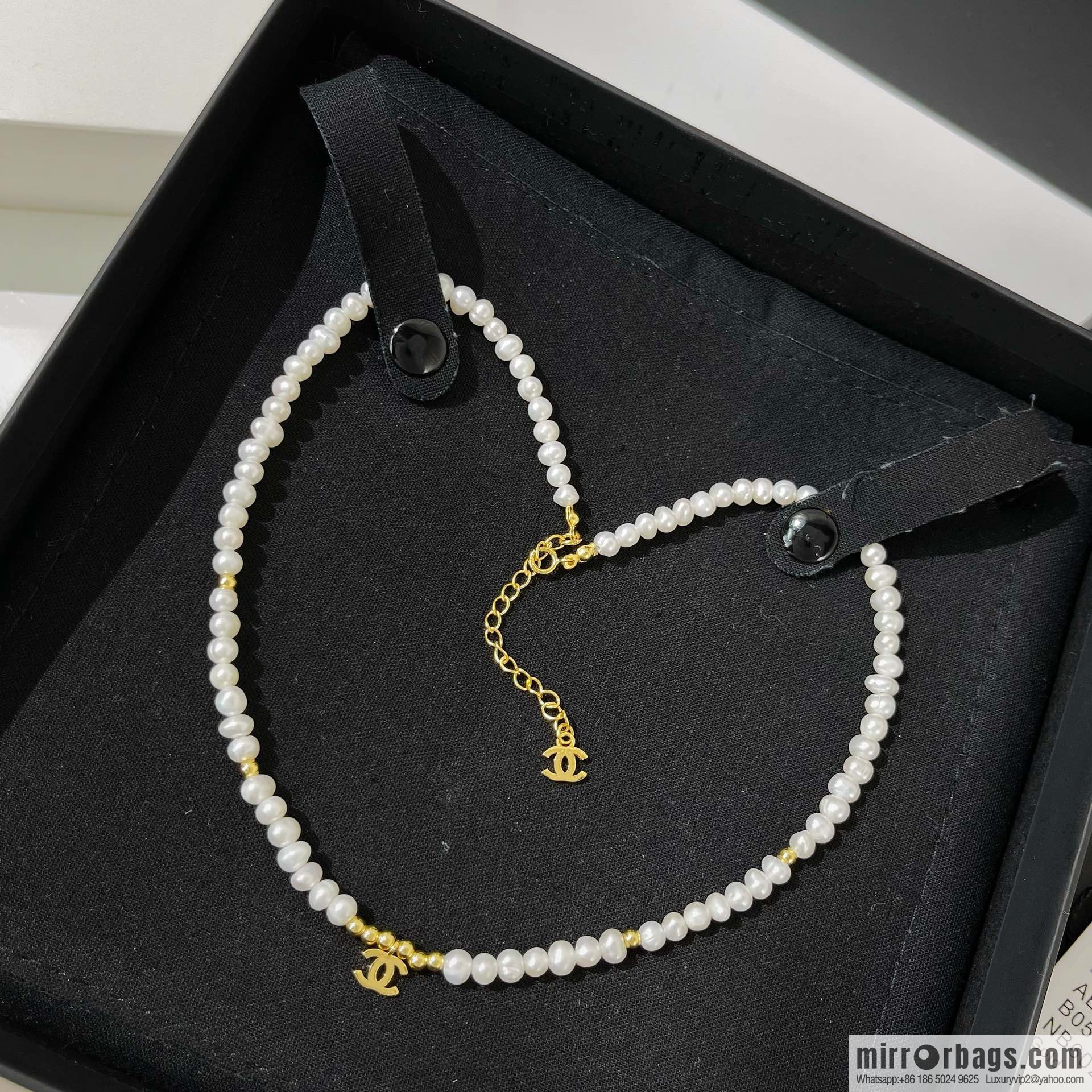 New ☑️ Chanel Double C Natural Pearl Necklace