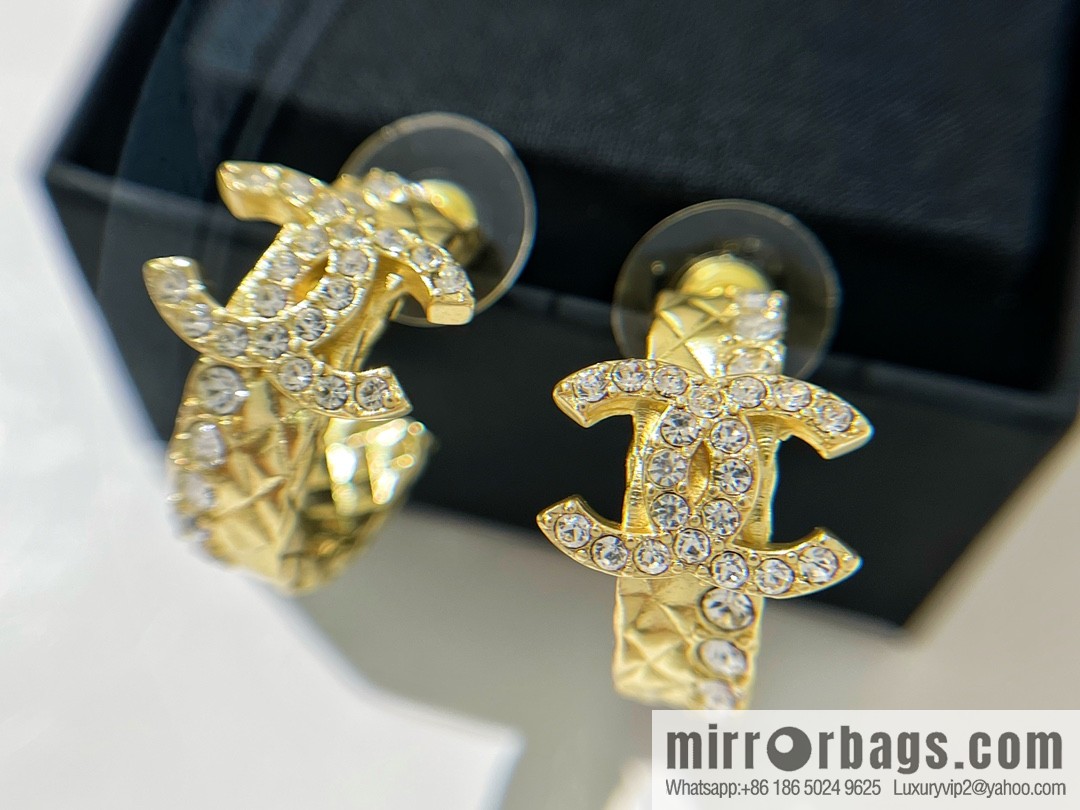 New ☑️ Chanel full diamond double c diamond stud earrings