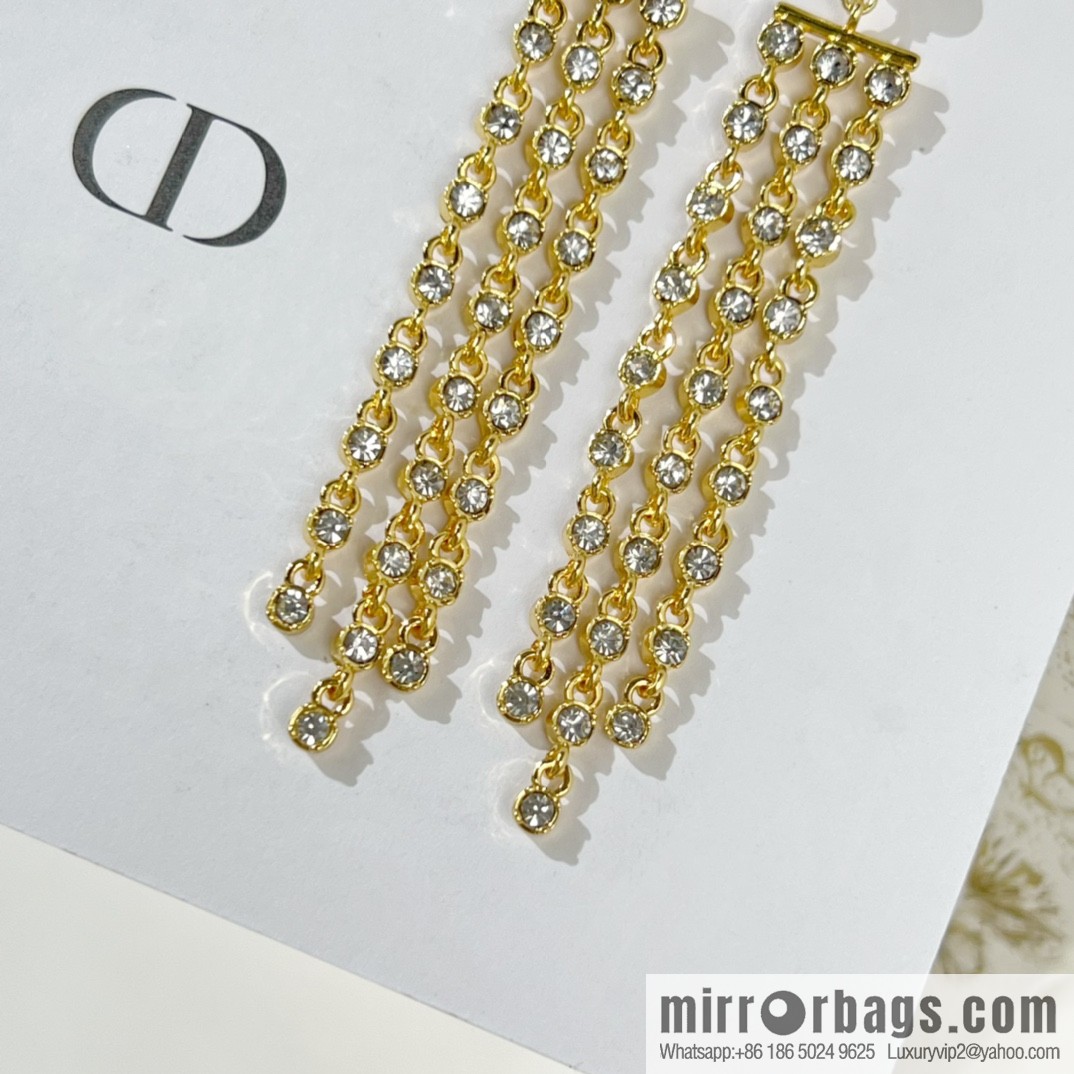 New ☑️ Dior CD pearl tassel earrings