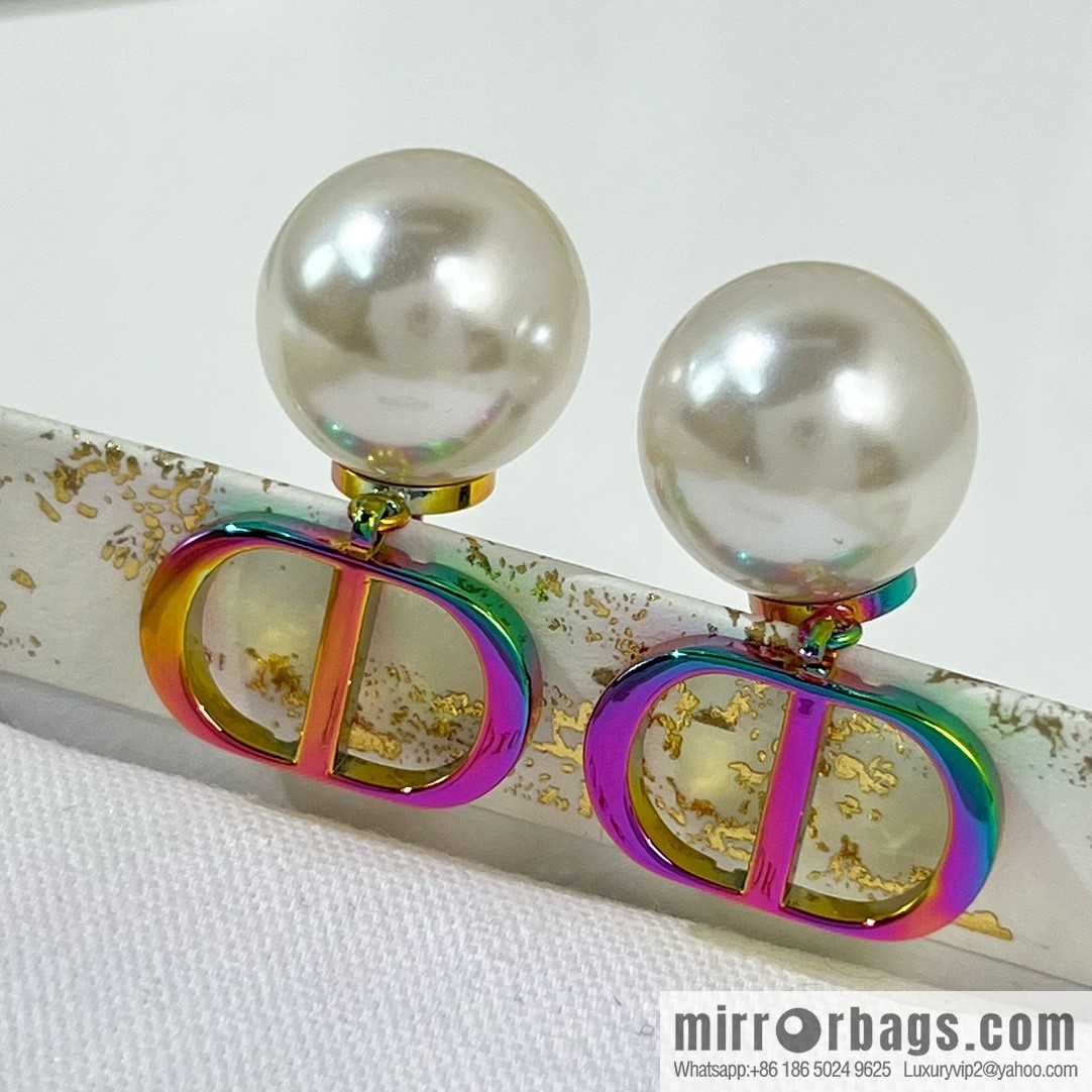New ☑️ Dior CD size pearl stud earrings