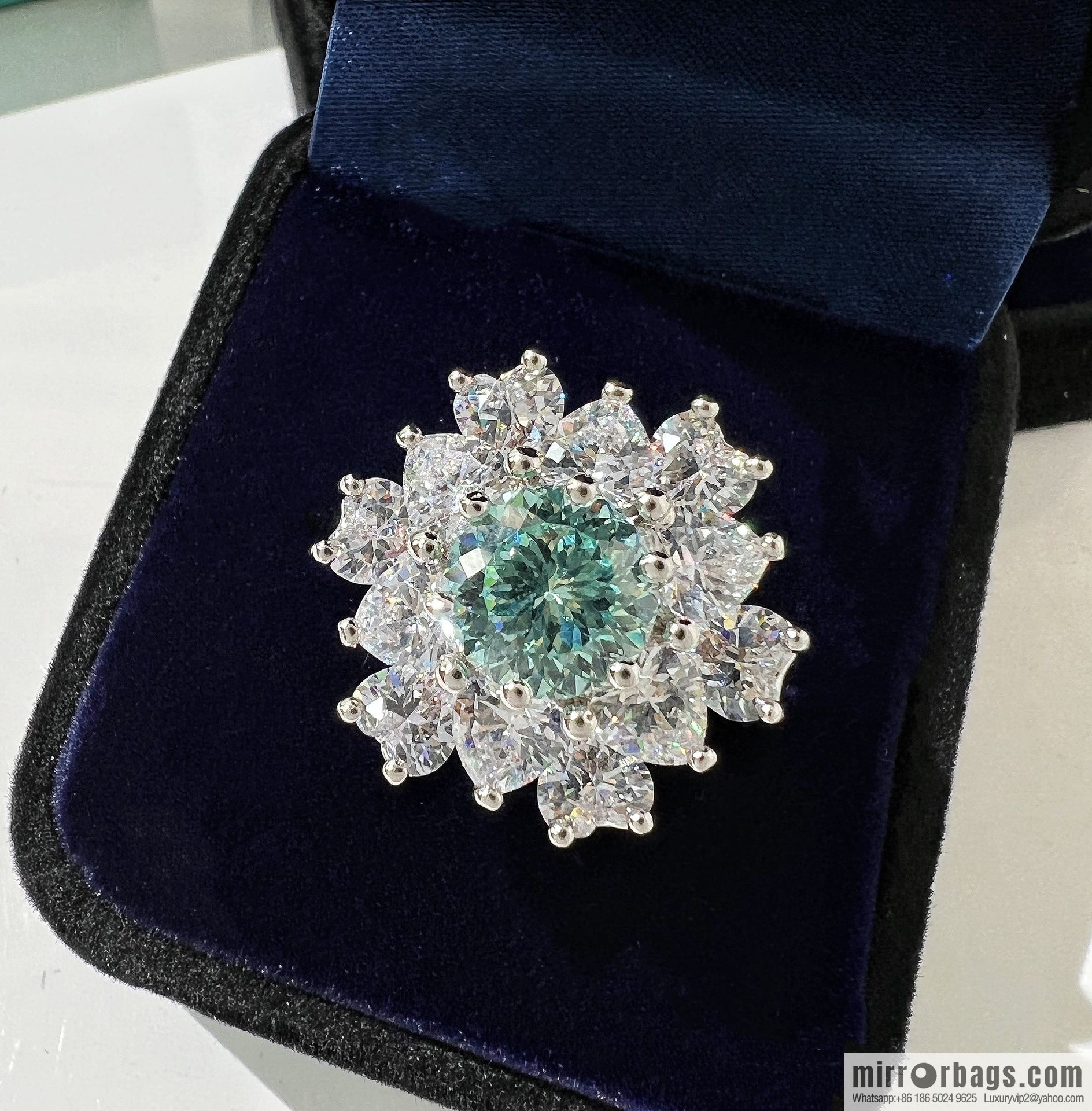 [High-end] Paraiba fireworks cutting ring