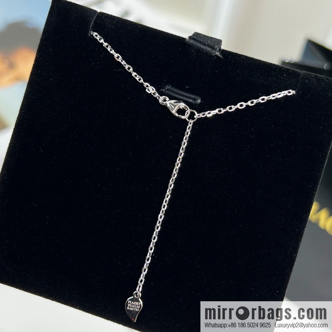 Piaget rose stud earrings necklace