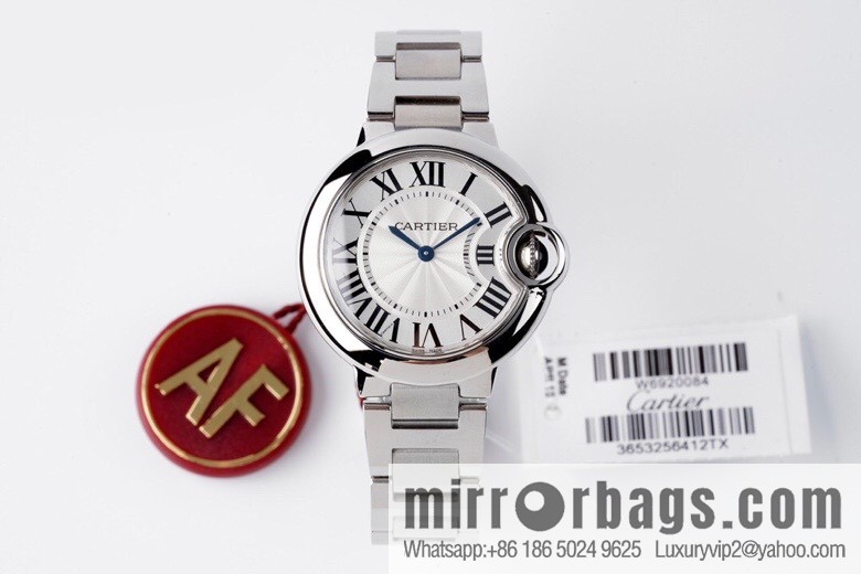 AF's most beautiful reproduction, Cartier 33mm blue balloon W6920084 quartz women's watch