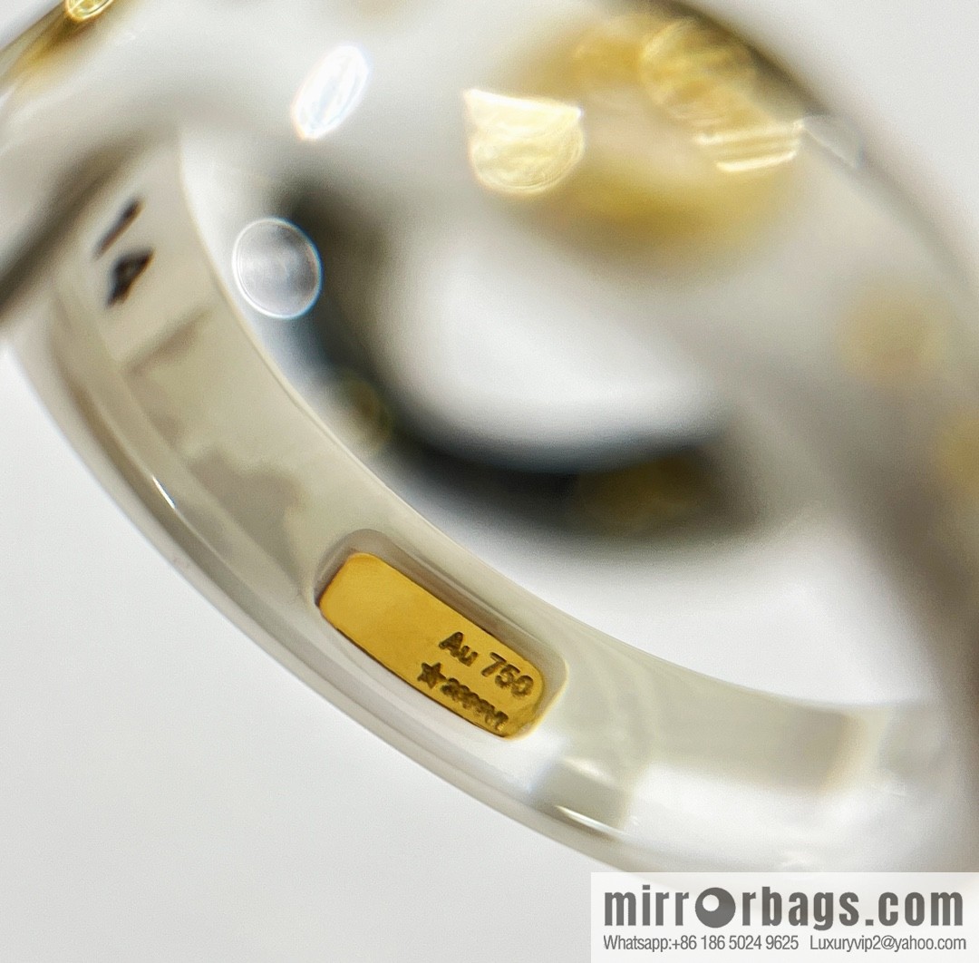 New Gucci narrow black and white ceramic ring