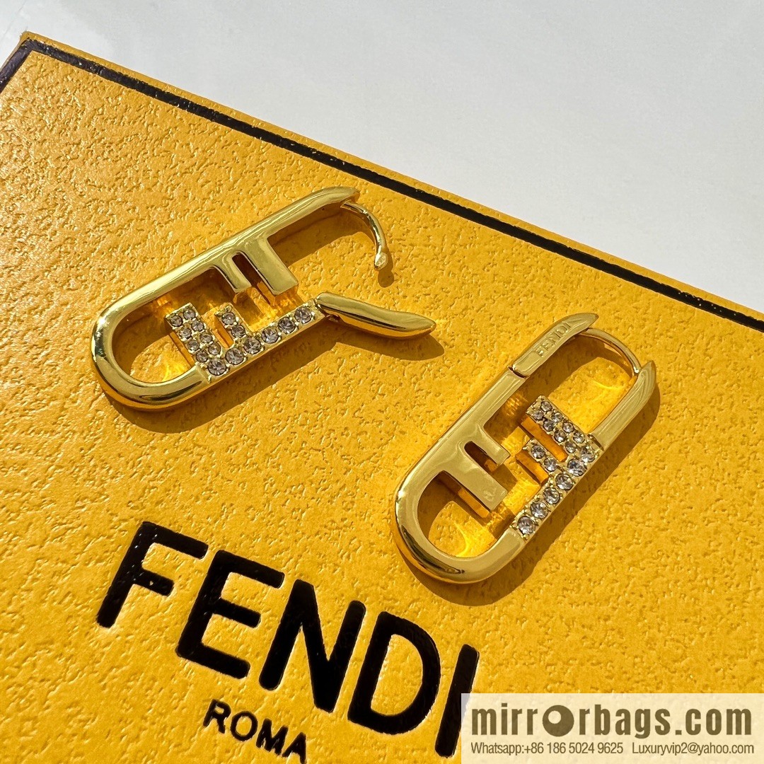New FENDI F letter stud earrings