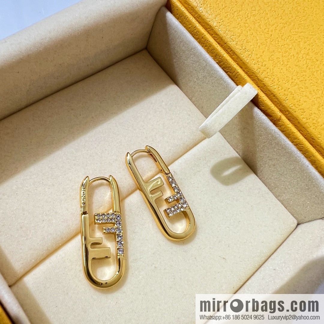 New FENDI F letter stud earrings