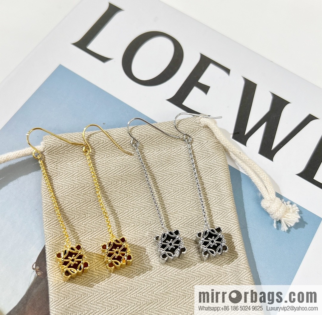 LOEWE long mooncake stud earrings