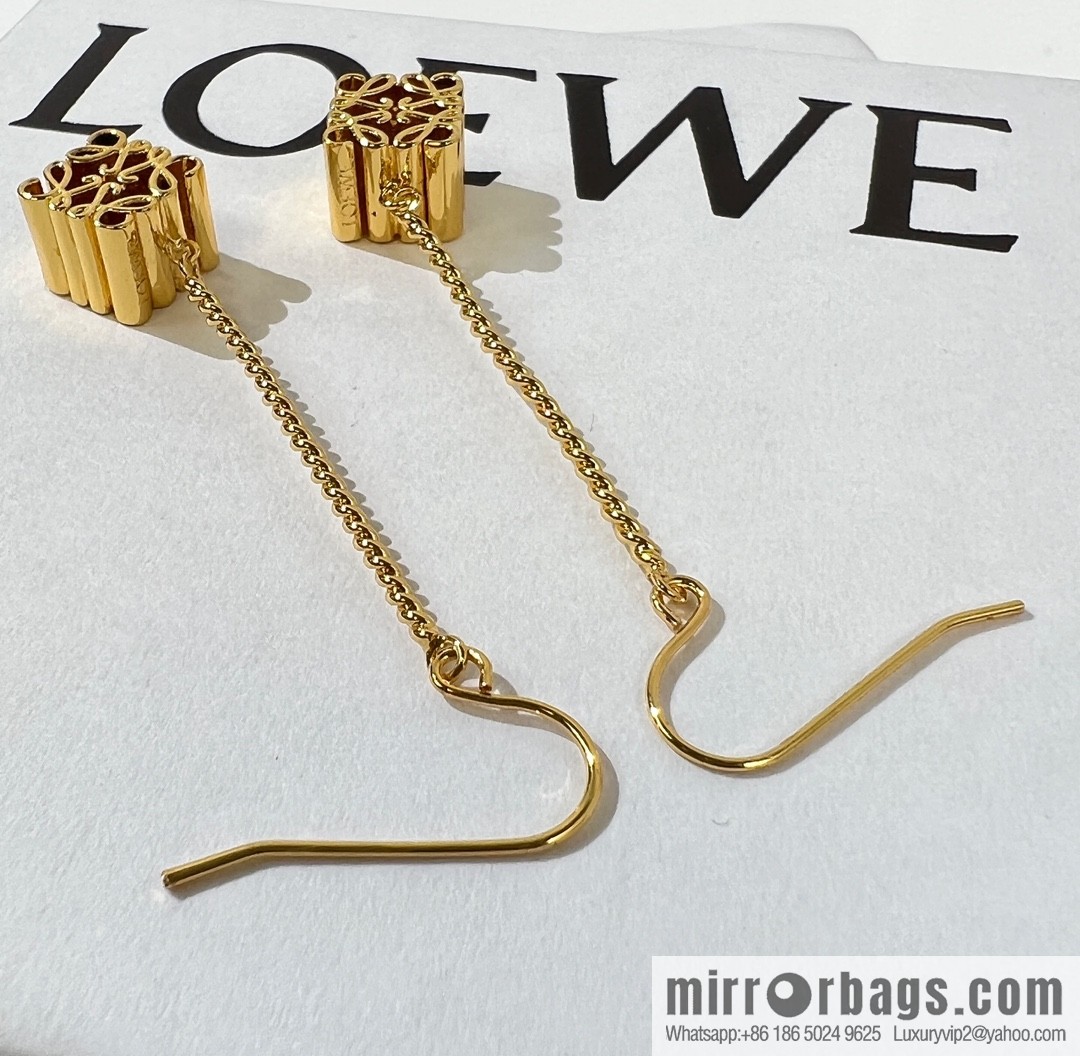 LOEWE long mooncake stud earrings