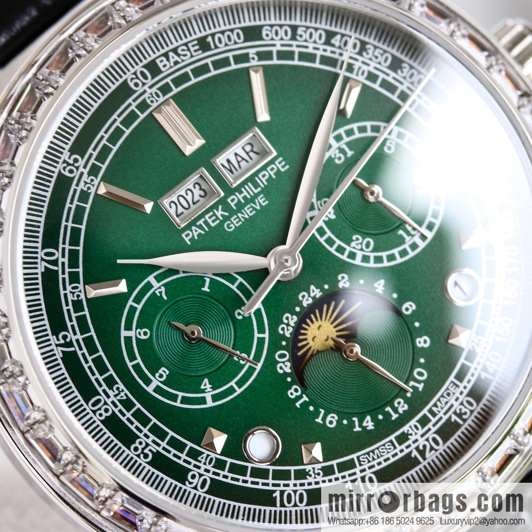 V3. Exclusive new version (gun-colored studs) Patek. Philippe super complex function chronograph series watch